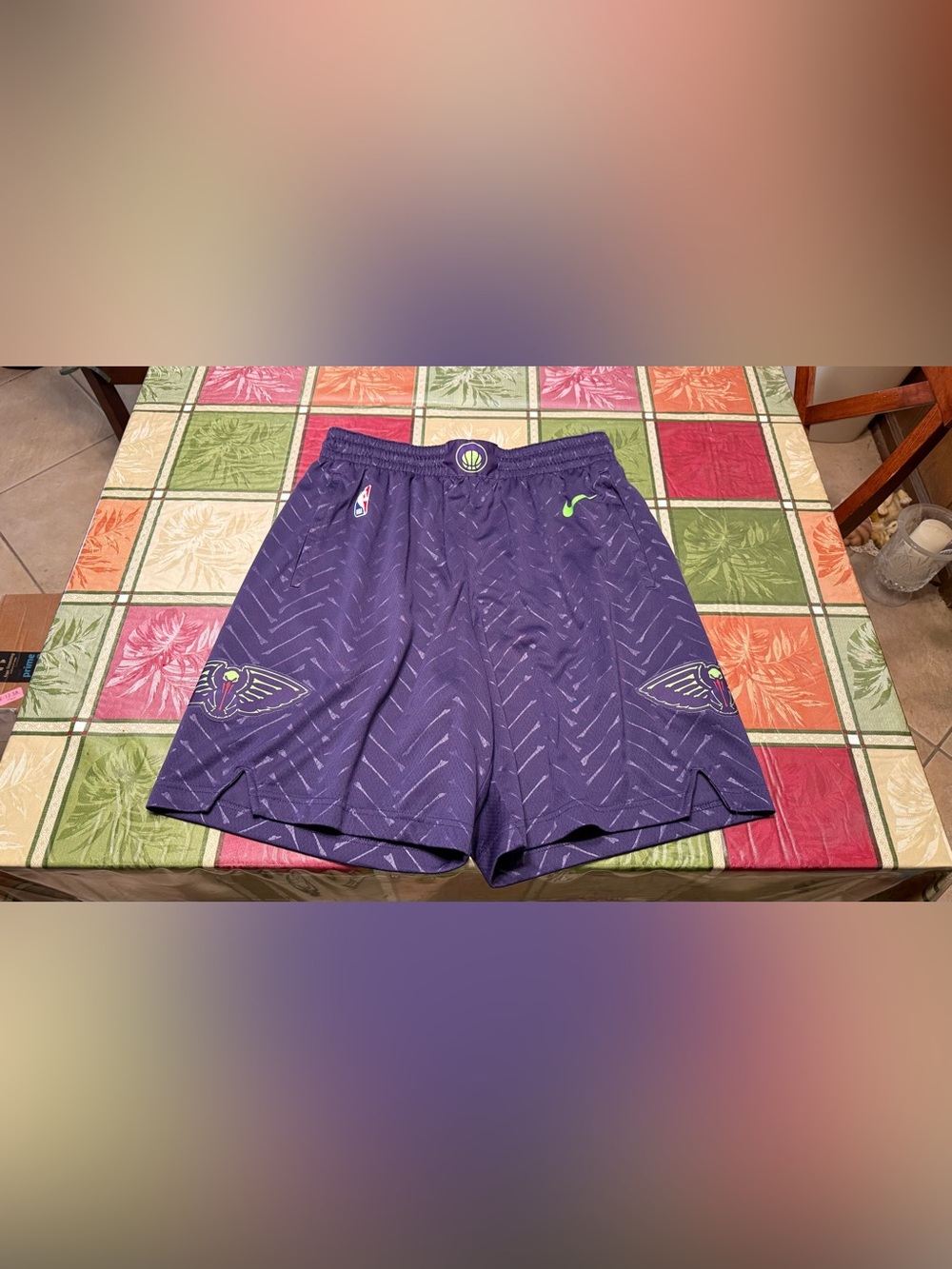 Rare NBA Nike Dri Fit New Orleans Pelicans Shorts City Edition Large NWOT